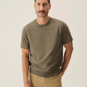 Buck Mason AVALON KNIT CLASSIC TEE in Medium in Light Olive
